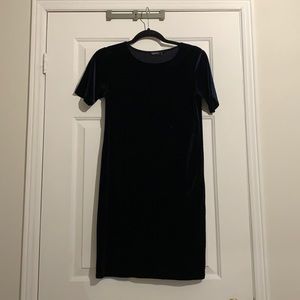 Dark Blue Velvet Dress - LIKE NEW